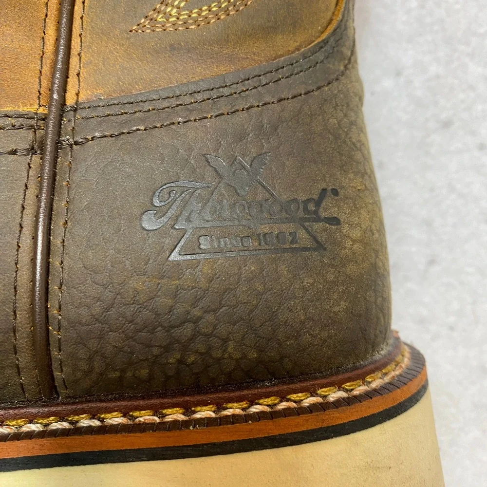 Thorogood Boots Mens 10 Brown 814-4332 Wellington Square Toe Work EH SR